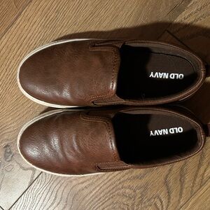 Old Navy Boys Leather Brown Loafers